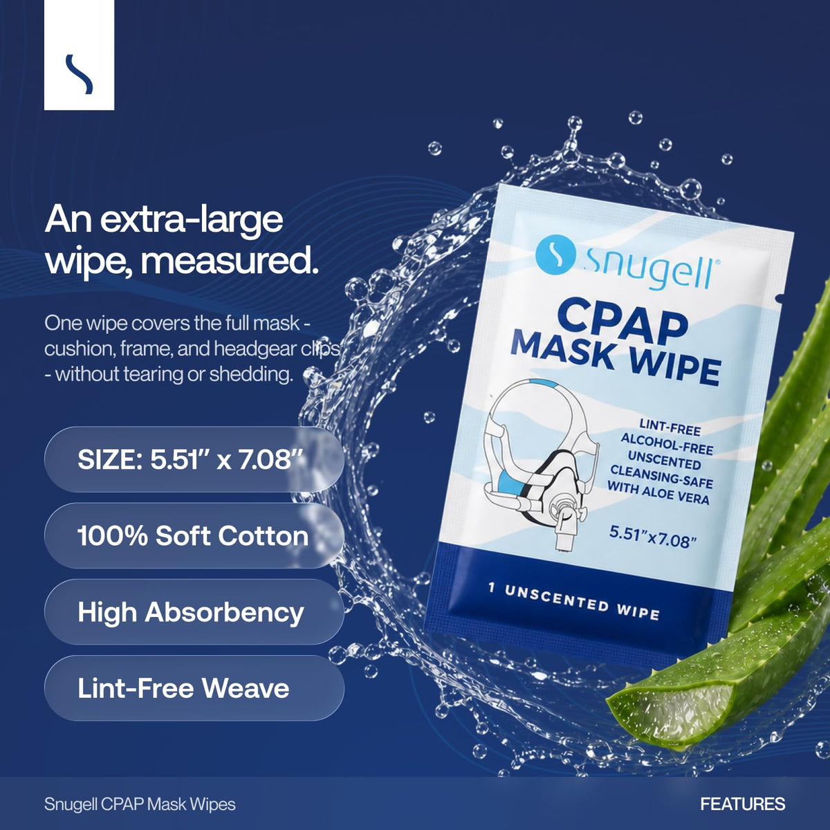 Individual CPAP Wipes  - Unscented (40 Count)