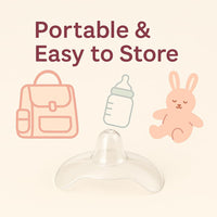 Snugell Wing-Shaped Nipple Shields| Ultra-Thin Silicone Shields for Nursing | 2-Pack with Protective Case | Designed for Use with Flat or Inverted Nipples