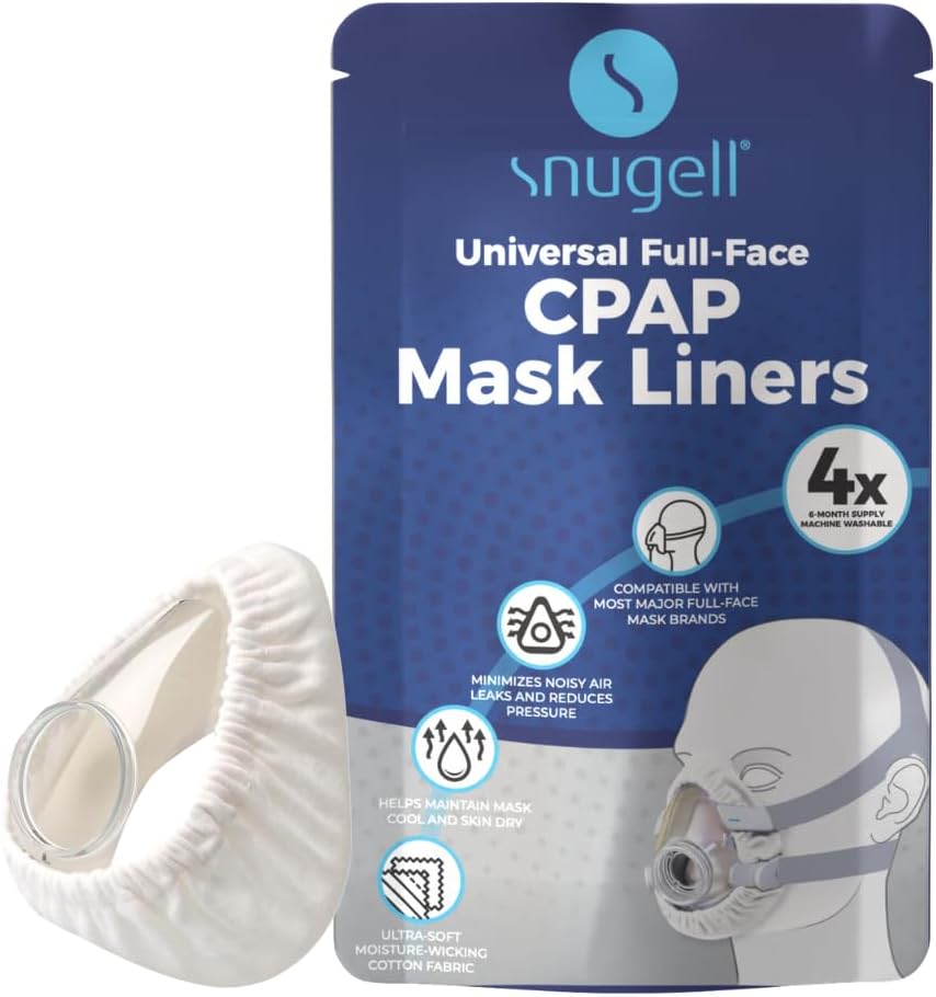 CPAP Mask Liners Full-Face (4-Pack, White)