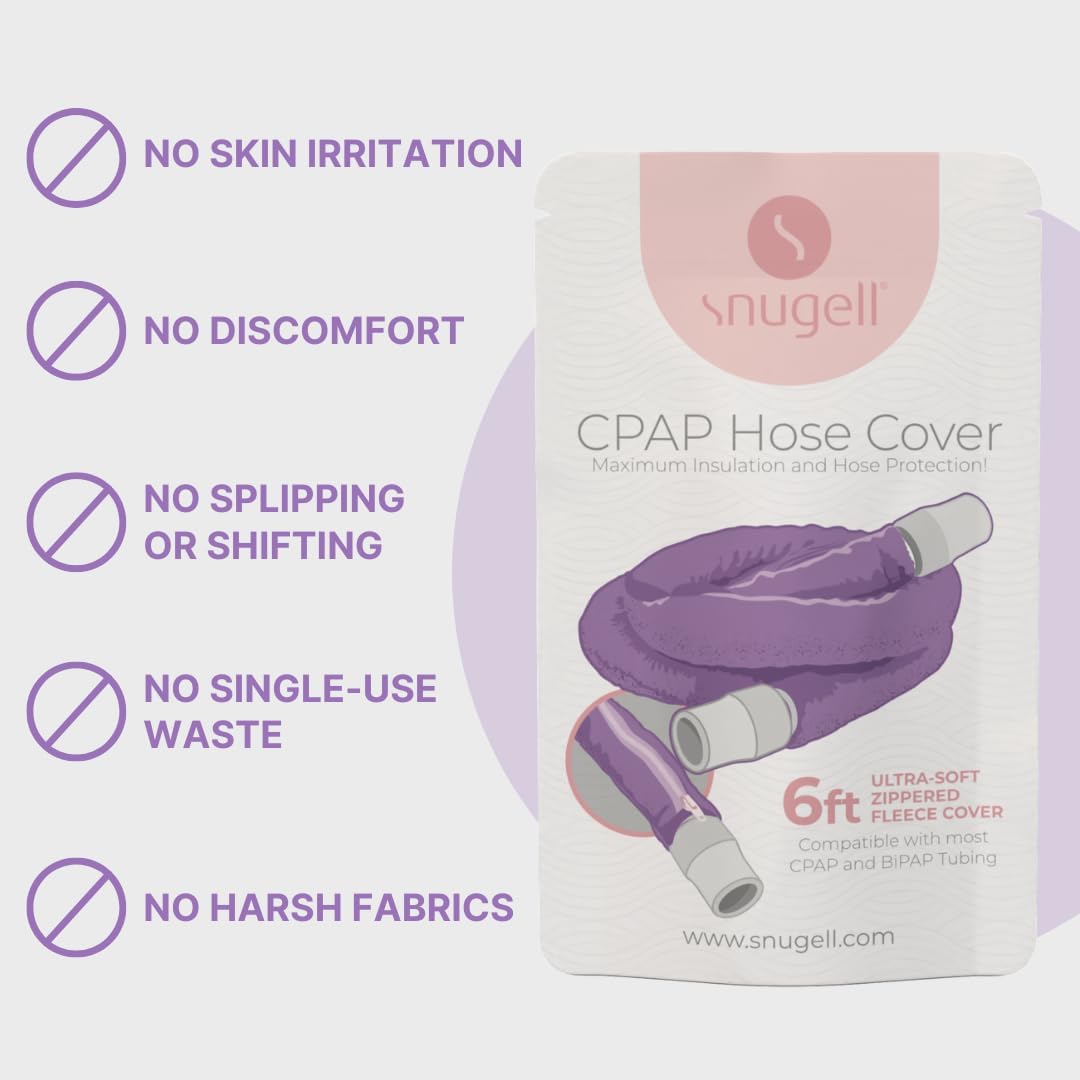 CPAP Hose Cover (6ft) - Compatible with ResMed, Fisher & Paykel and Other Tubes (Purple)