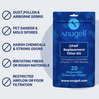 Snugell Disposable CPAP Filters – Compatible with AirSense 11 Machines – 20 -Pack – Travel-Friendly Design, and Easy Installation for Home and Travel Use