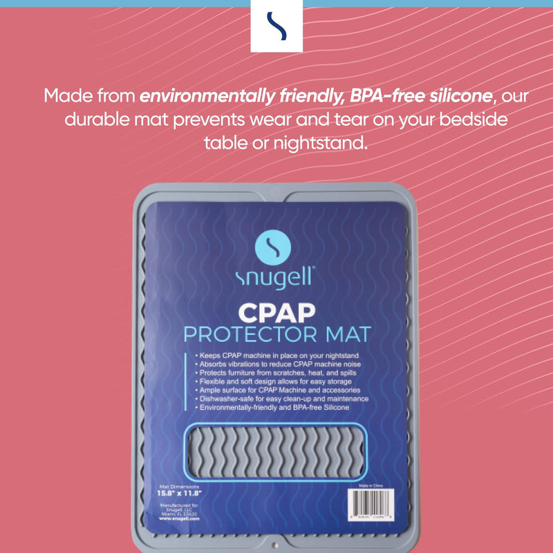 CPAP Protector Mat - Nightstand Protector - Vibration Absorbing & Noise Reducing