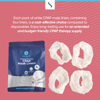 CPAP Mask Liners Full-Face (4-Pack, White)