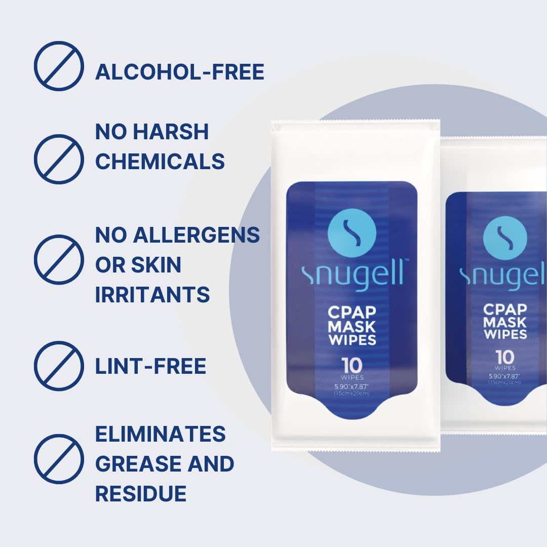 CPAP Travel Pack Mask Wipes - Unscented (12 Pack, 10 sheets/pack)