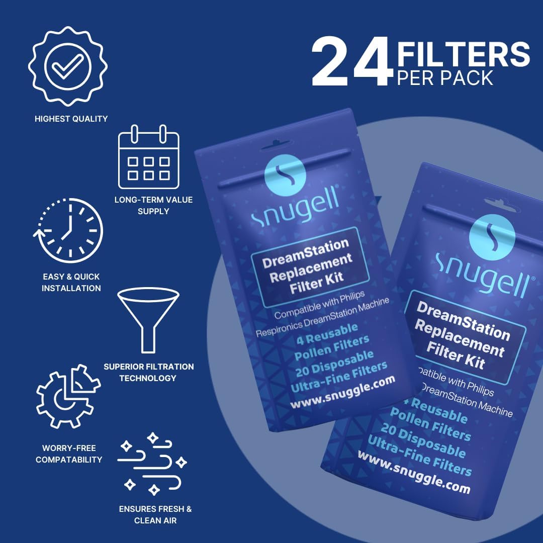 Dreamstation 2 Filters - 4 Reusable Pollen Filters + 20 Disposable Ultra-Fine Filters