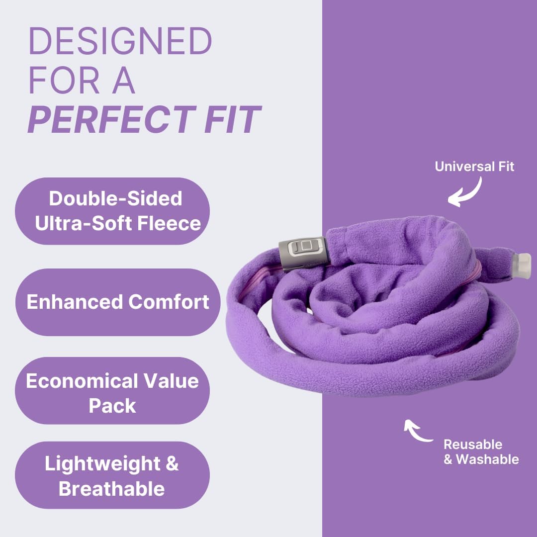 CPAP Hose Cover (6ft) - Compatible with ResMed, Fisher & Paykel and Other Tubes (Purple)