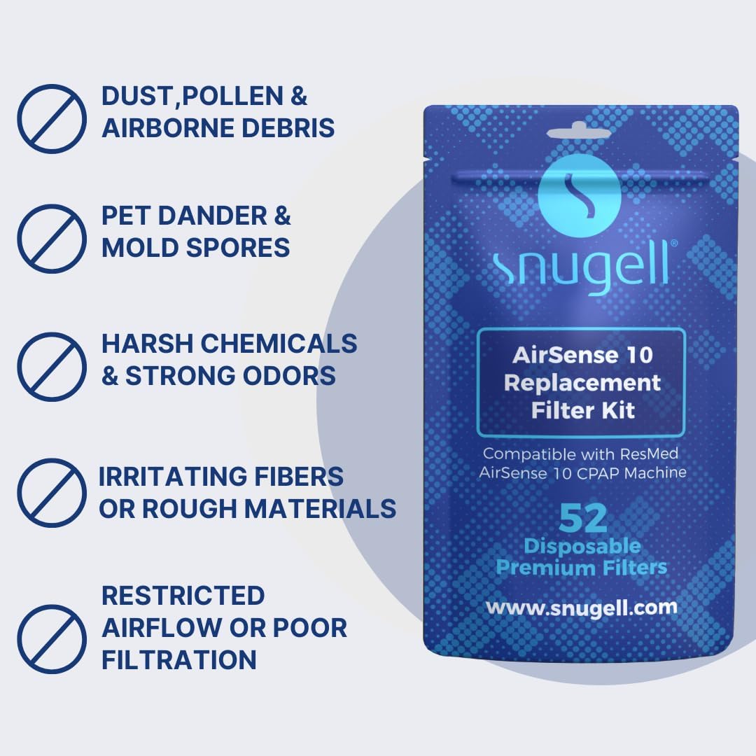 Disposable Replacement CPAP Filters for Resmed Airsense 10 & Aircurve 10-S9  - Available in 6-Pack and 52-Pack