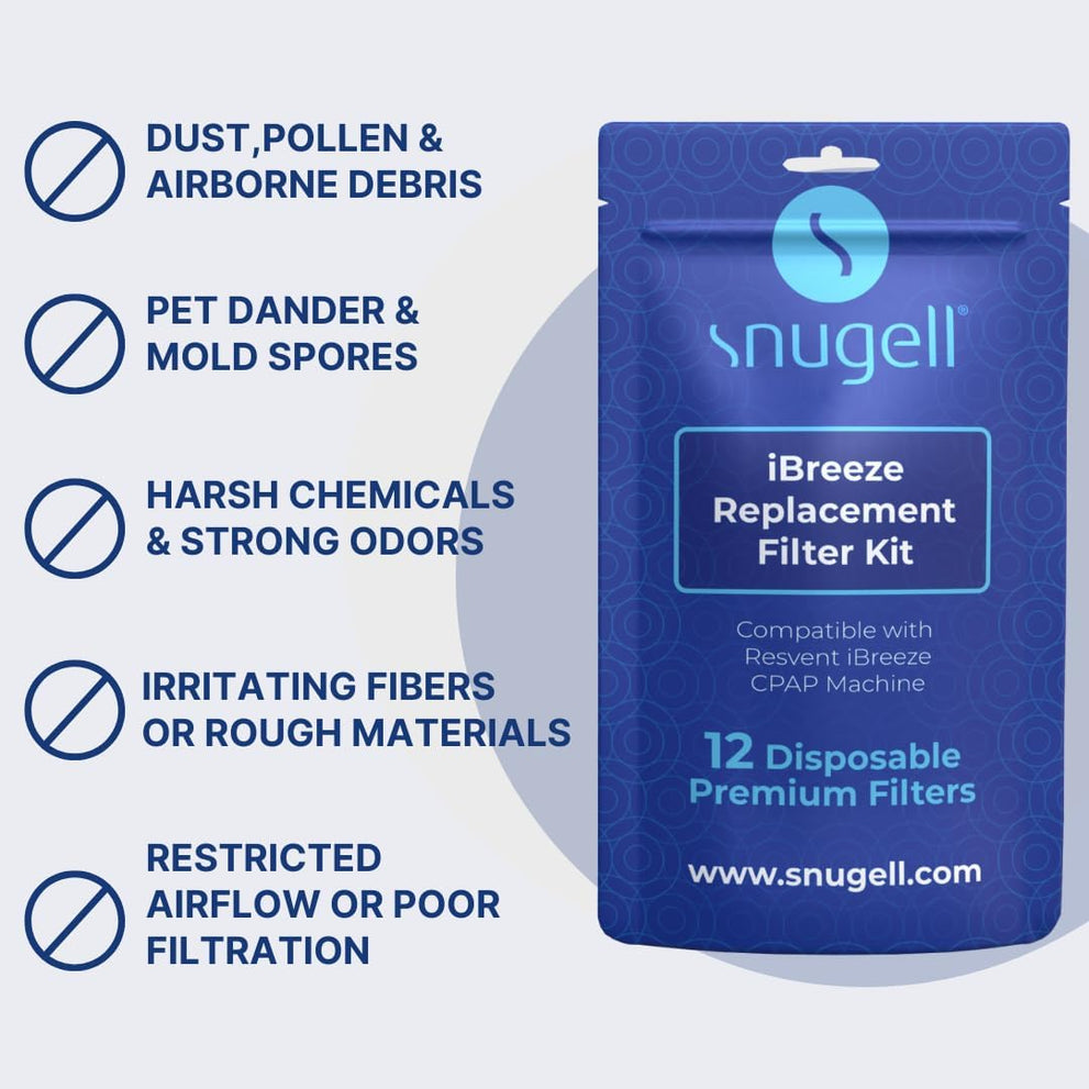 Snugell Resvent iBreeze CPAP Filters –12 Pack