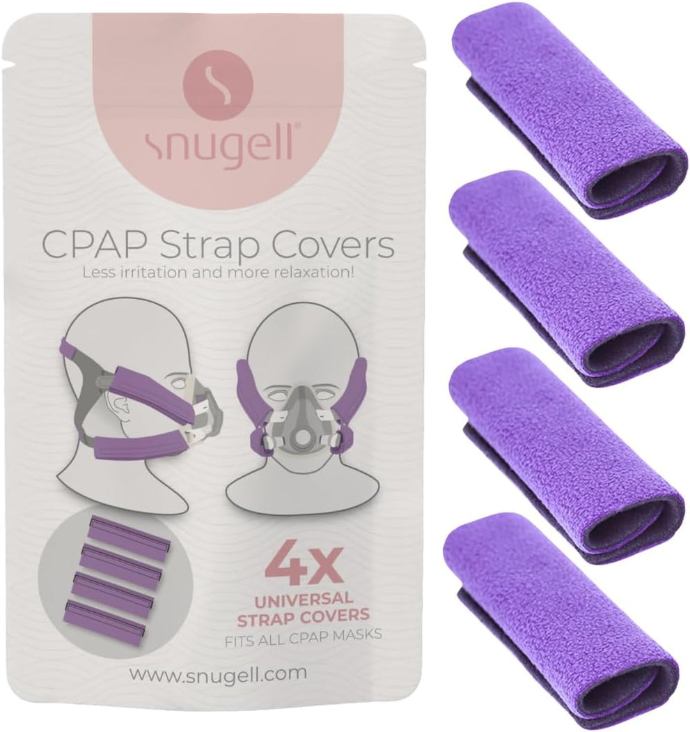 CPAP Strap Covers 4 Pack - Universal Fit for All CPAP Masks (Purple)