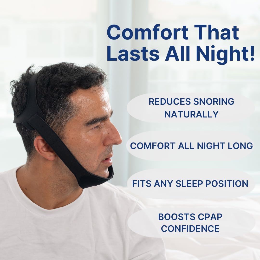 Chin Strap for CPAP Users (Halo Style) - Adjustable Strap