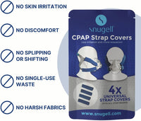 CPAP Strap Covers 4 Pack - Universal Fit for All CPAP Masks (Blue)