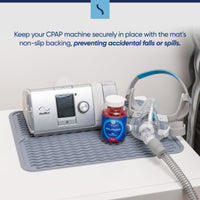 CPAP Protector Mat - Nightstand Protector - Vibration Absorbing & Noise Reducing