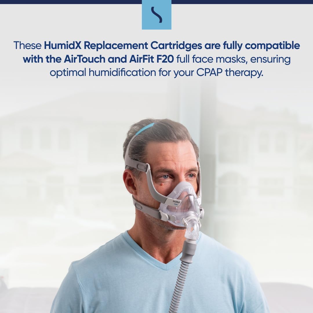 AirMini HumidX by Snugell - 6 Packs - Replacement HumidX Cartridges Compatible wit Resmed Airmini - Made for AirFit/AirTouch F20 Full-face CPAP Masks