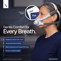 AirFit F40 Replacement Cushion for Full Face CPAP Mask – 2-Pack – Compatible Accessory for CPAP Users - in Medium and Large Size