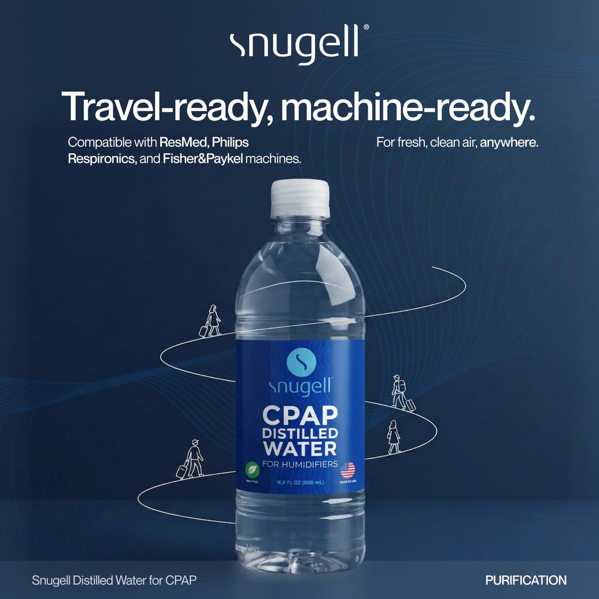 Distilled Water for CPAP Machines (6-Pack, 20 oz)