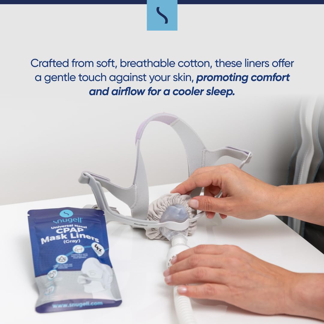 Universal Nasal CPAP Mask Liners - Available in White and Gray