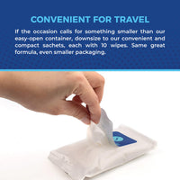 CPAP Travel Pack Mask Wipes - Unscented (12 Pack, 10 sheets/pack)