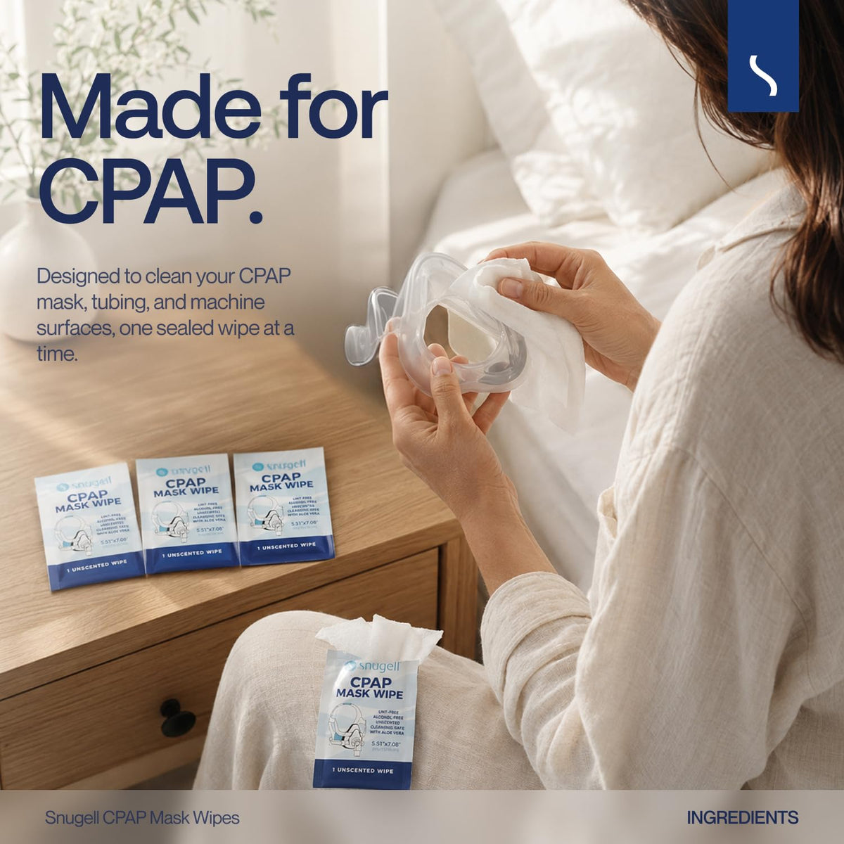 Individual CPAP Wipes  - Unscented (40 Count)