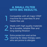 Universal CPAP In-Line Filter (10 Pack) - Compatible with All Major CPAP/BiPAP Machine