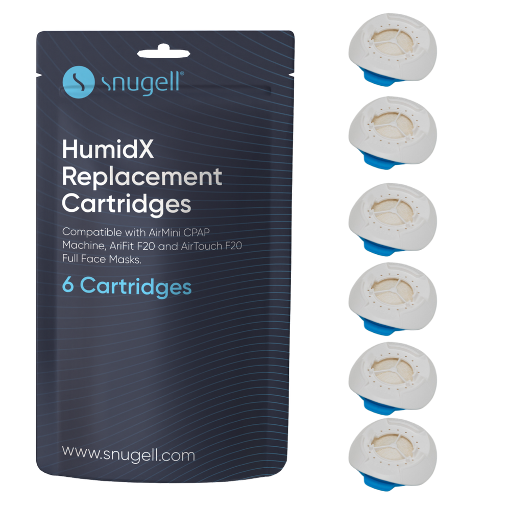AirMini HumidX by Snugell - 6 Packs - Replacement HumidX Cartridges Compatible wit Resmed Airmini - Made for AirFit/AirTouch F20 Full-face CPAP Masks