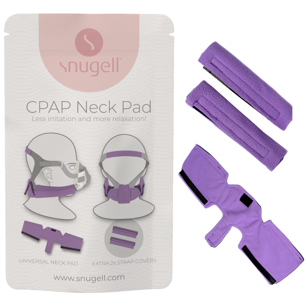 CPAP Neck Pad and Headgear Strap Covers - Fits All Major Headgear Brands (Purple)