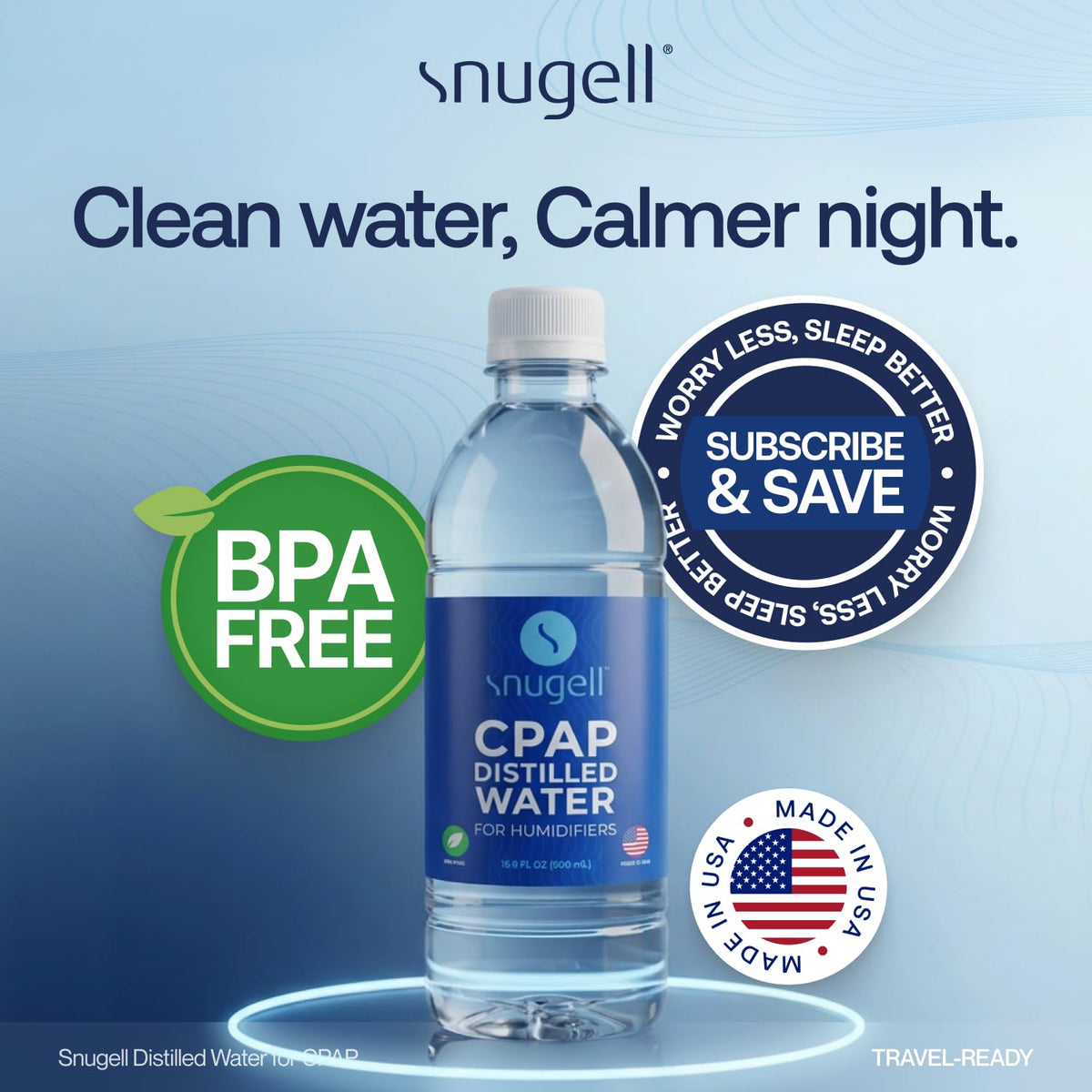 Distilled Water for CPAP Machines (6-Pack, 20 oz)