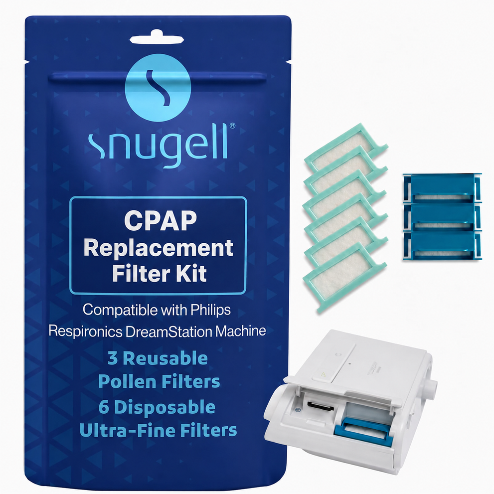 Snugell CPAP Filters, 9-Pack (3 Reusable + 6 Disposable) - Compatible with Philips Dreamstation - Ensures Clean Air for Better Sleep Therapy - Made in USA