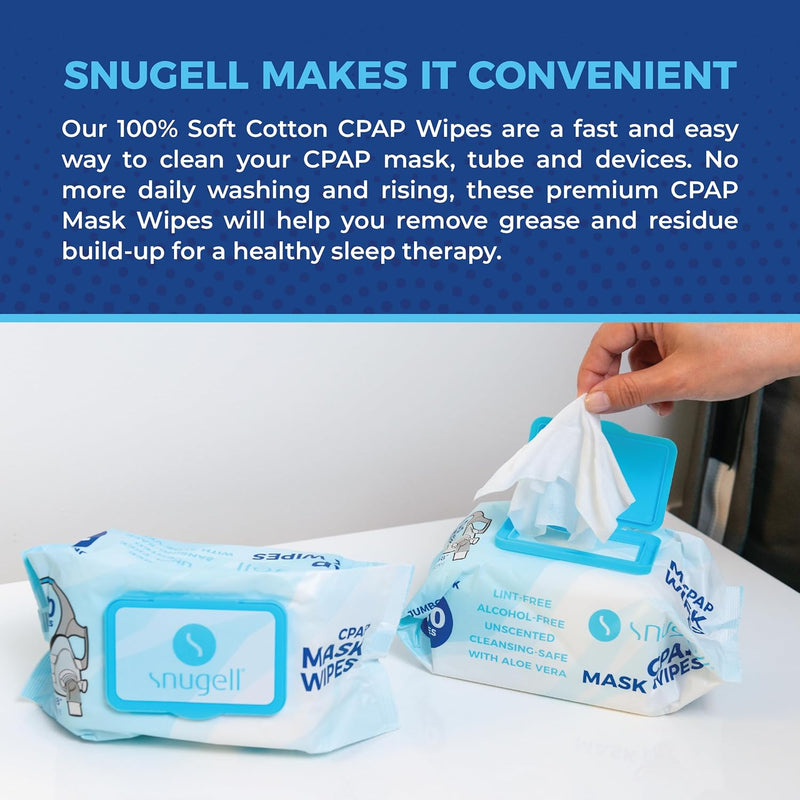 CPAP Mask Wipes - Jumbo Pack (150) + Travel Pack (40) - Unscented - Available in 190, 340 & 490 Wipe Options