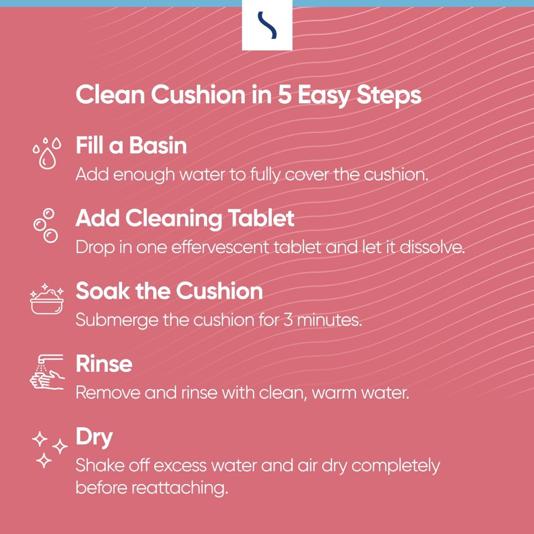 Easy-to-use Snugell CPAP Cleaning Tablets – drop one tablet in water, let it dissolve, and soak your CPAP accessories for a deep clean in minutes