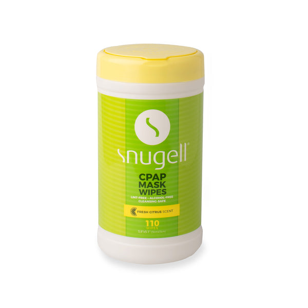 Individual canister of the Citrus CPAP Mask Wipes by Snugell
