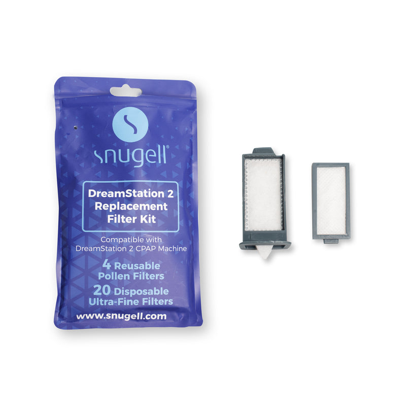 Dreamstation 2 one eusable and one disposable filter kit  by Snugell with packaging