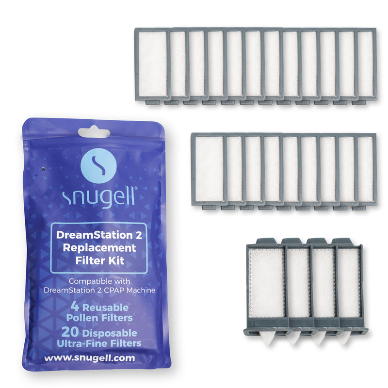 Dreamstation 2 4 reusable and 20 disposable filter kit by Snugell with original packaging
