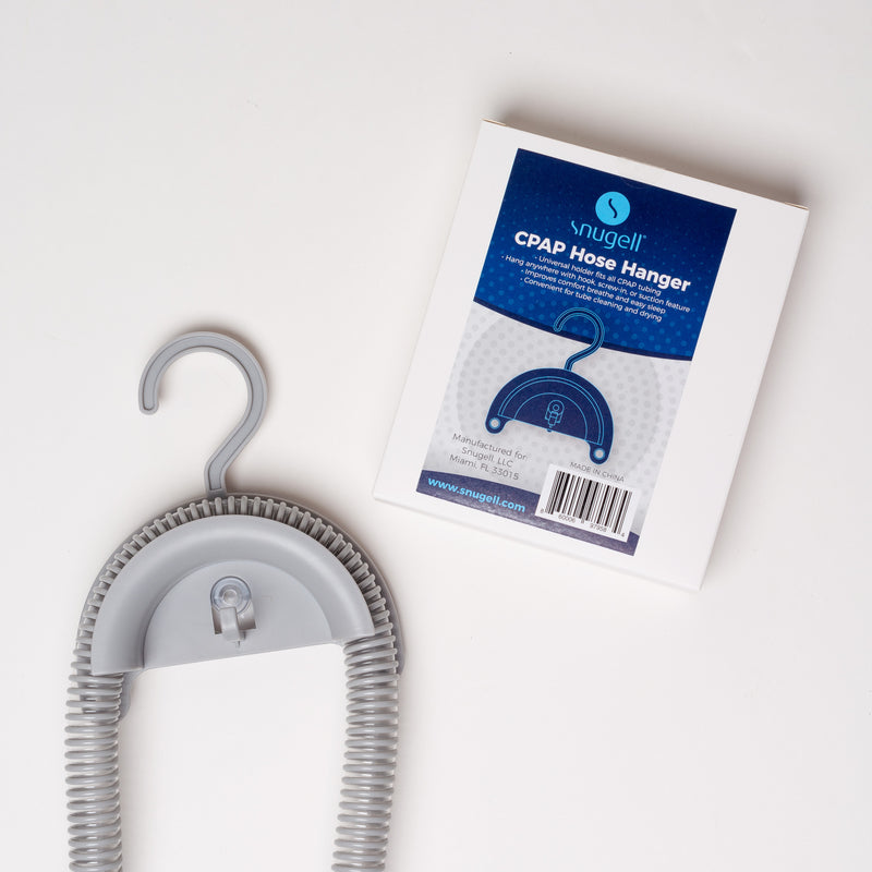 CPAP Hose hanger by Snugell with packaging
