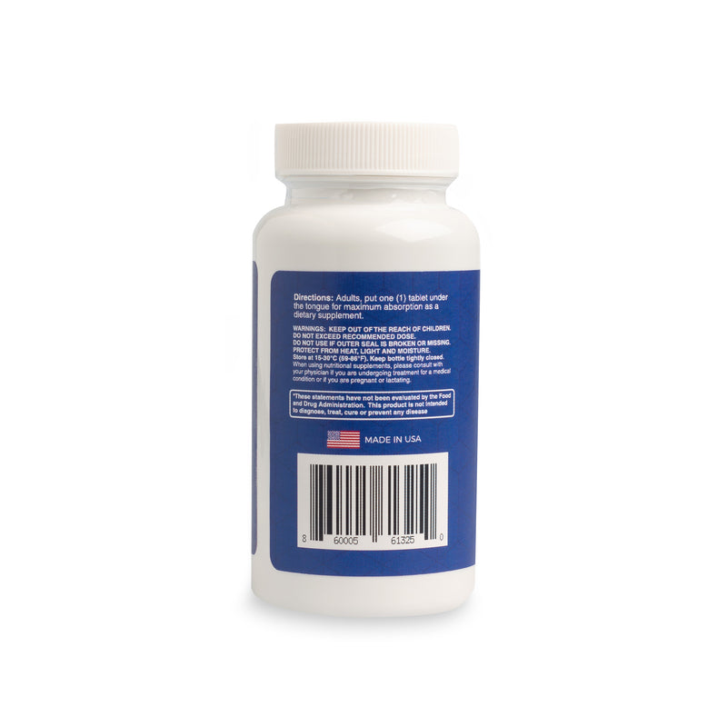 Back side of the 20 mg melatonin supplements by Snugell