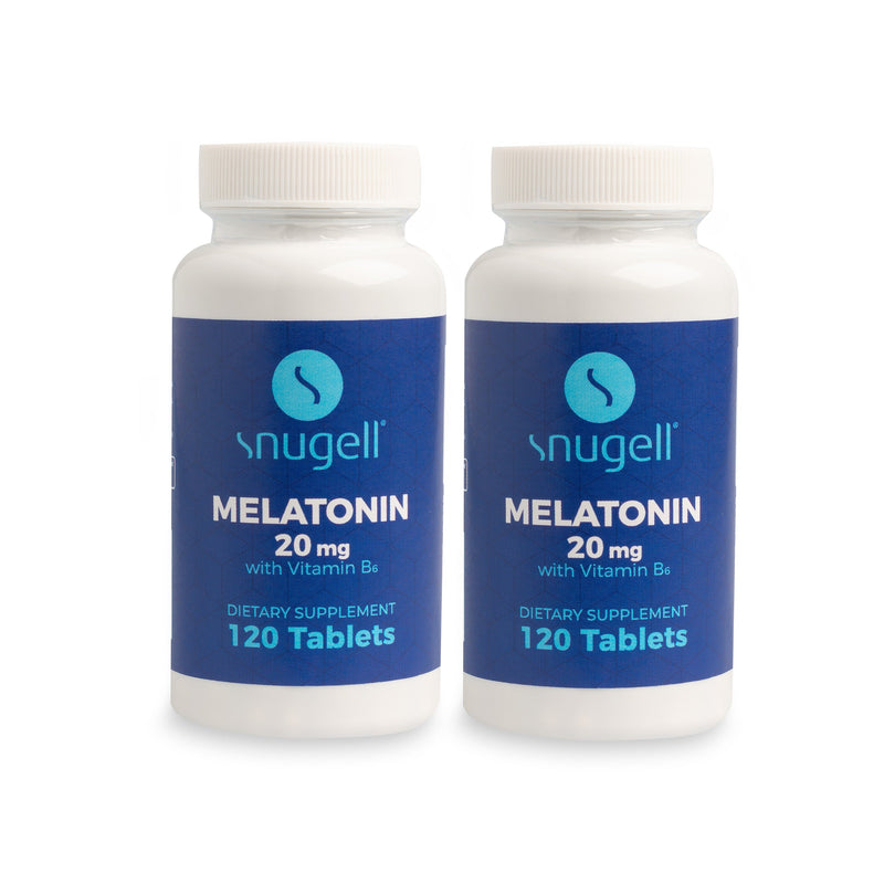 Twin pack version of the 20 mg melatonin supplements by Snugell